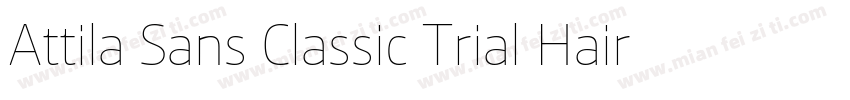 Attila Sans Classic Trial Hairline字体转换